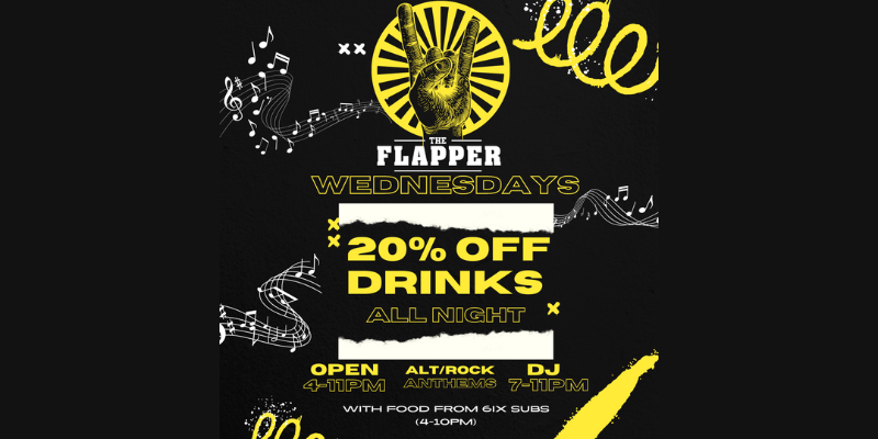 The Flapper Wednesdays - 20% off Food and Drinks